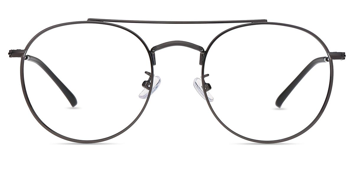 Unisex full frame metal eyeglasses